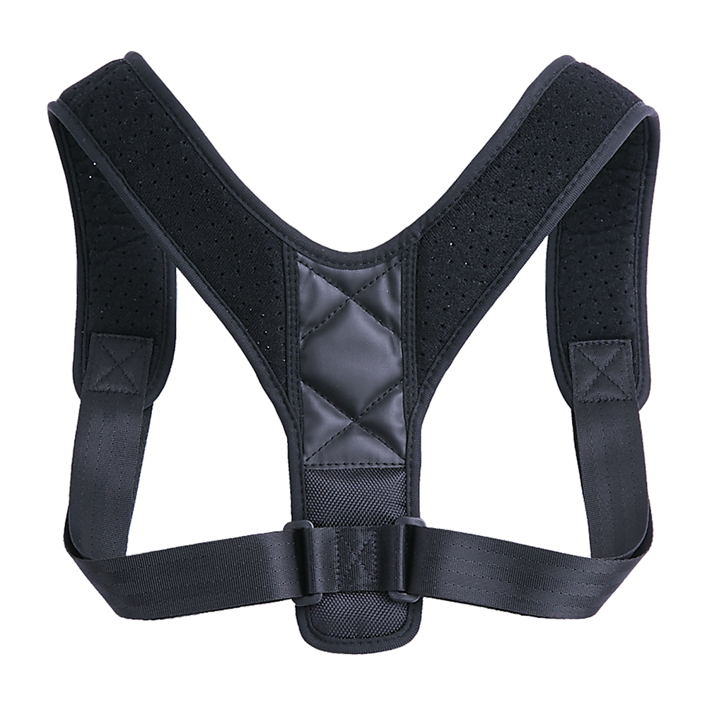 Black posture corrector on a white background