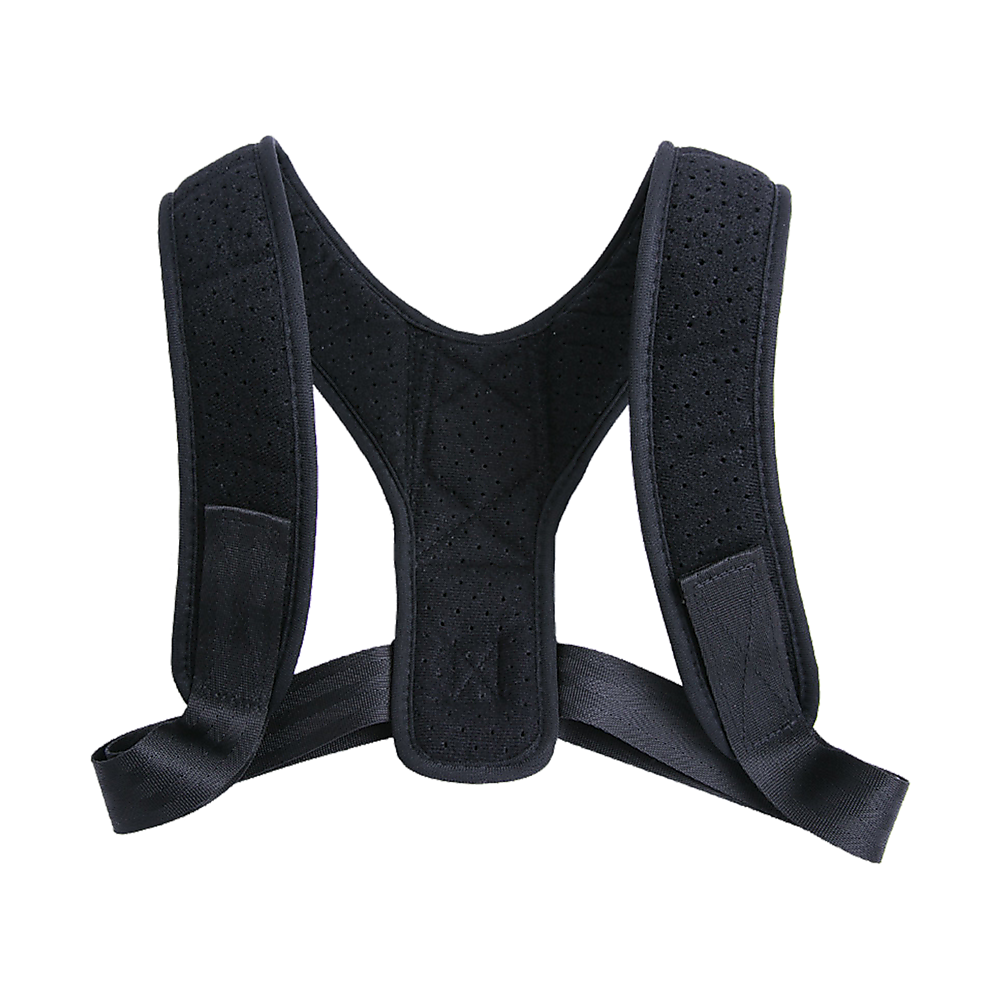 Black posture corrector on a white background