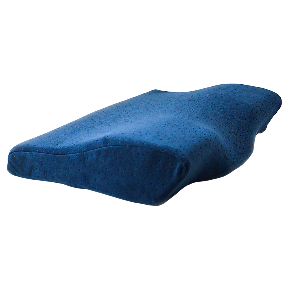 Blue seat cover on a white background