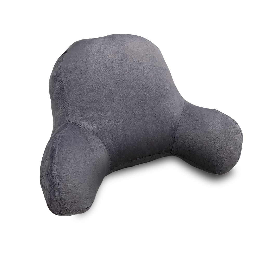 Gray backrest pillow on a white background