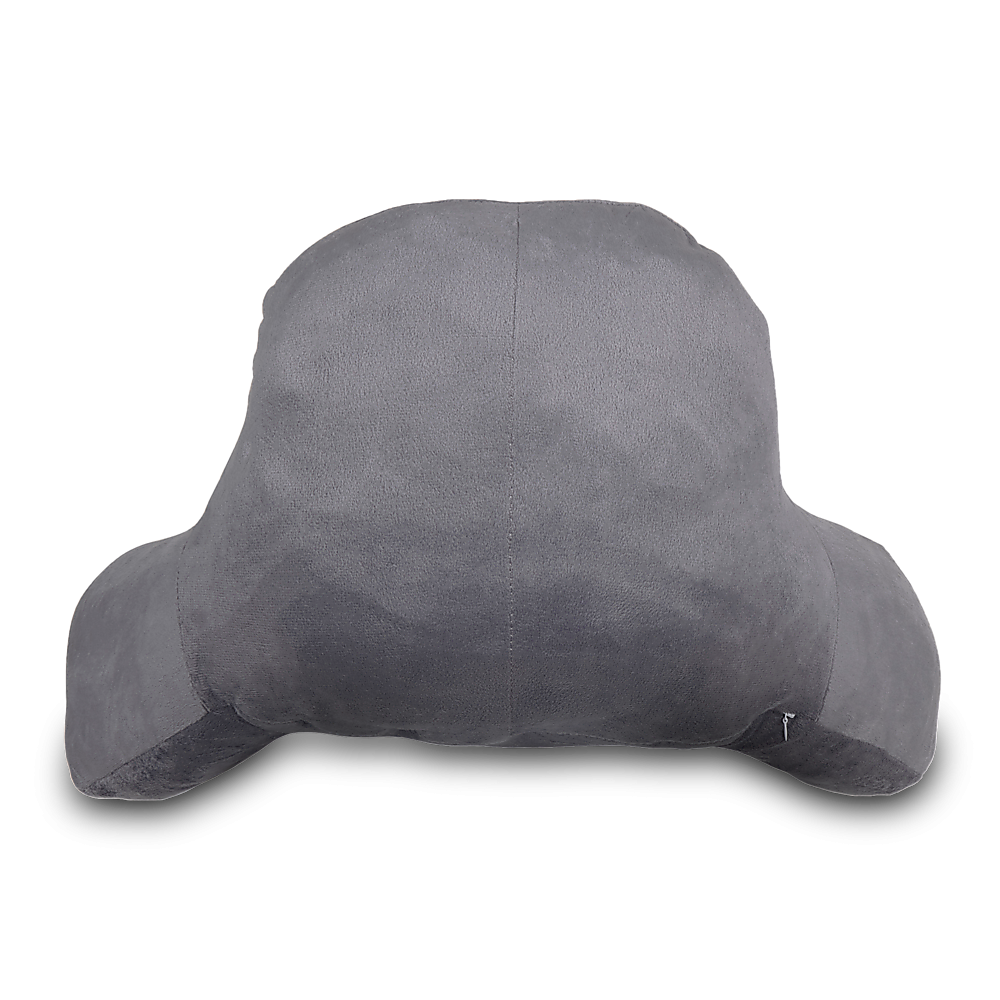 Gray car seat cover on a white background