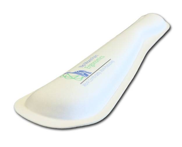 White shoe insert with a brand logo on a white background