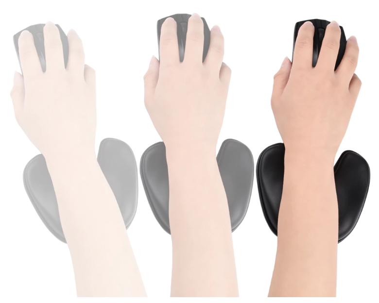 Three pairs of gloves with different color schemes on a white background