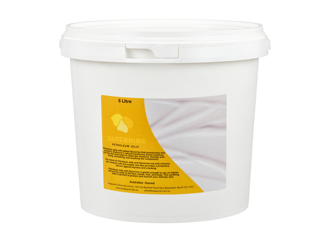 White container with a yellow label on a white background