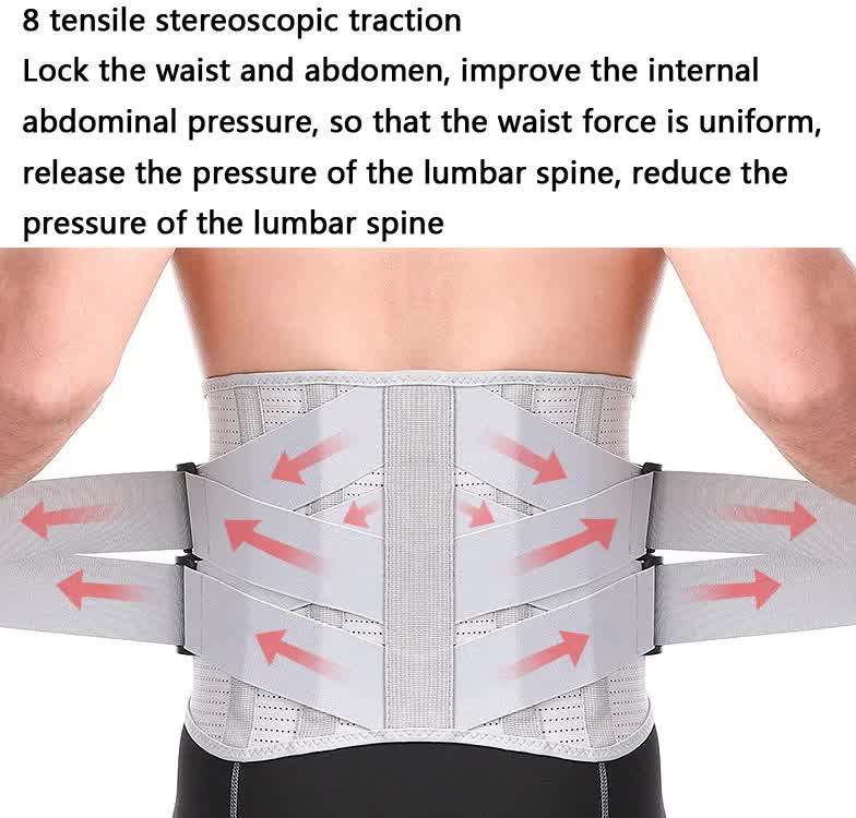 Black Breathable Waist Support Belt