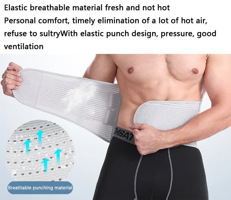 Black Breathable Waist Support Belt
