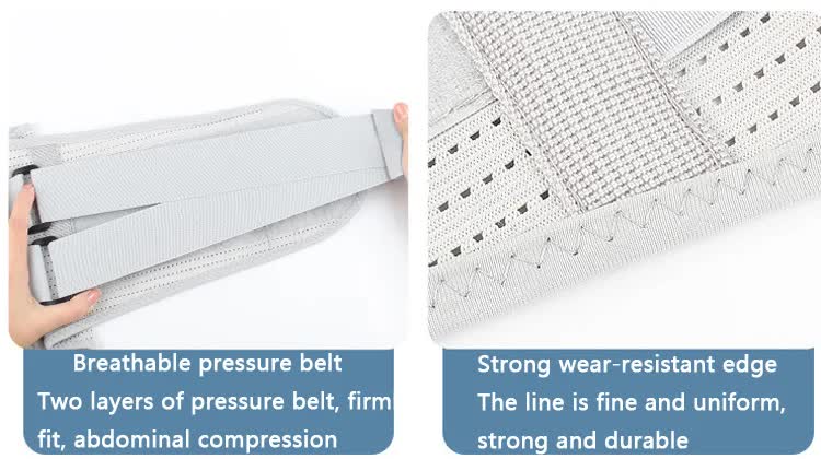 Breathable pressure belt with text highlighting features