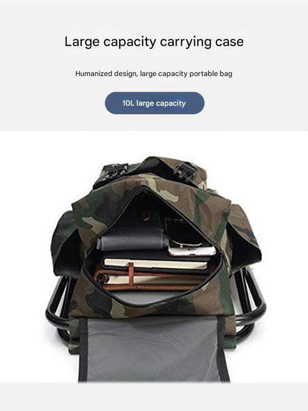 Camouflage carrying case with large capacity on a white background