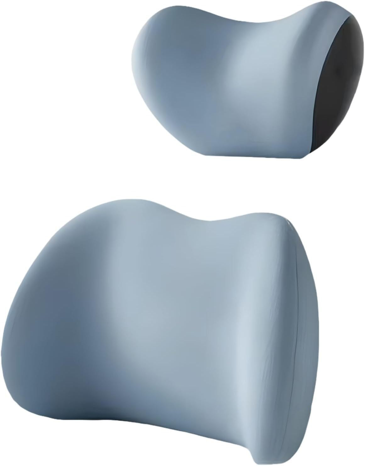 Two blue silicone wrist rests on a white background