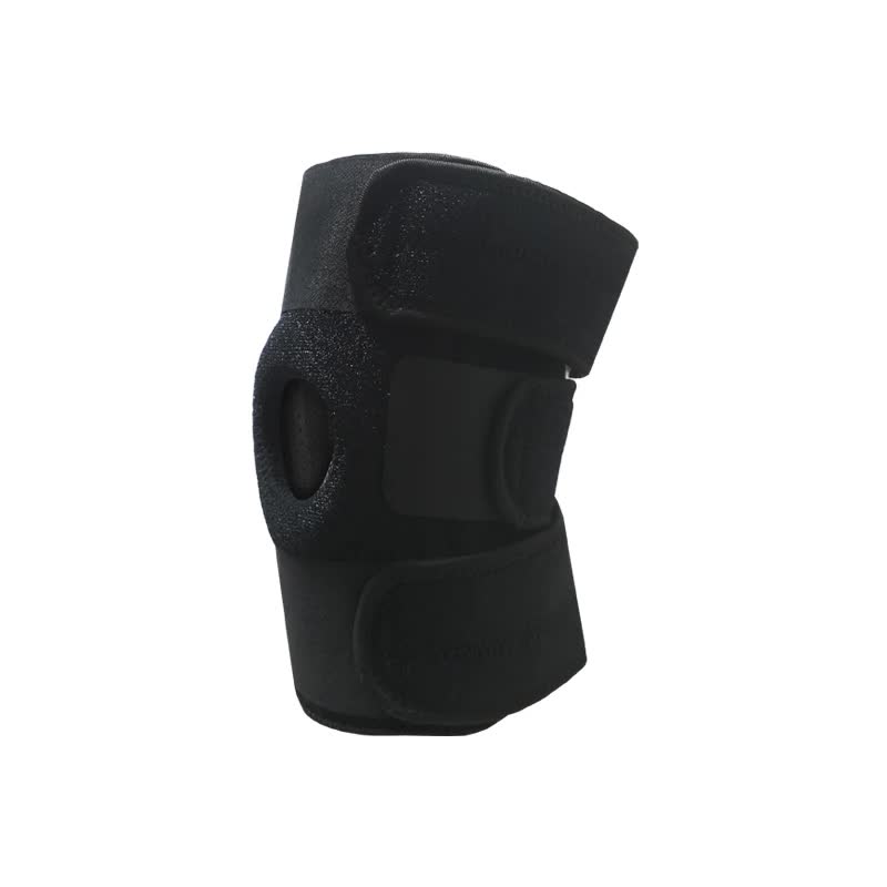 Black knee pad on a white background