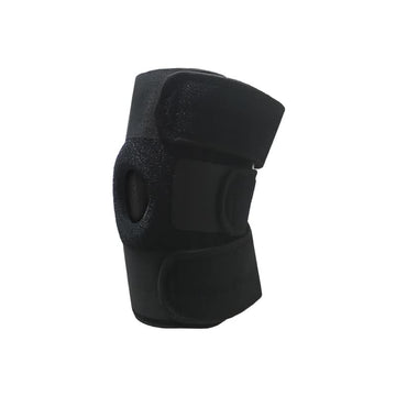 Black knee pad on a white background