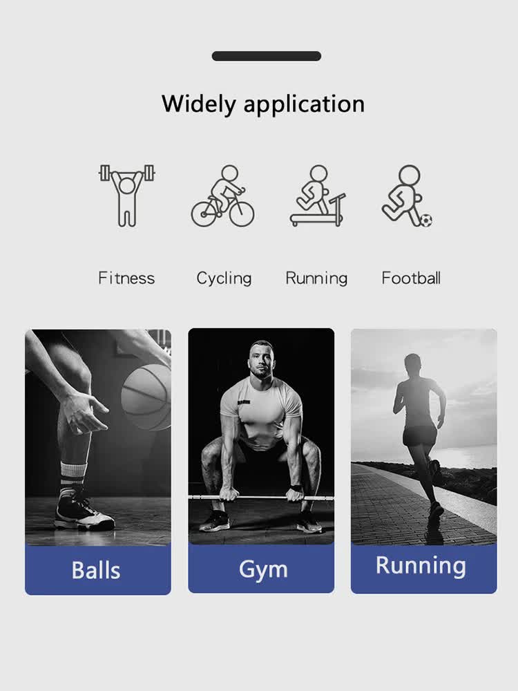 Illustrations of fitness activities with corresponding icons and images on a white background.