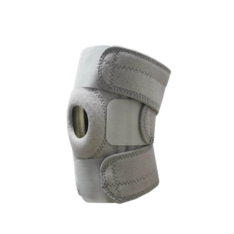 Gray knee brace on a white background