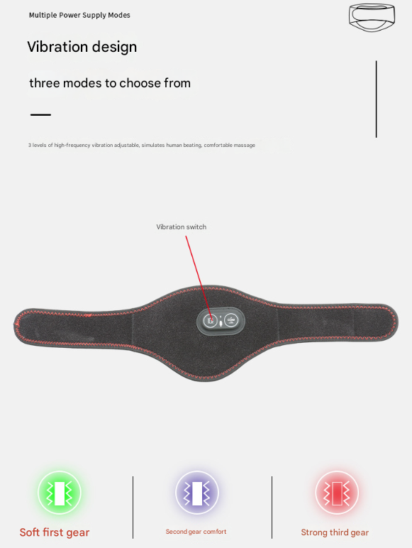 Vibration control panel with three modes on a white background
