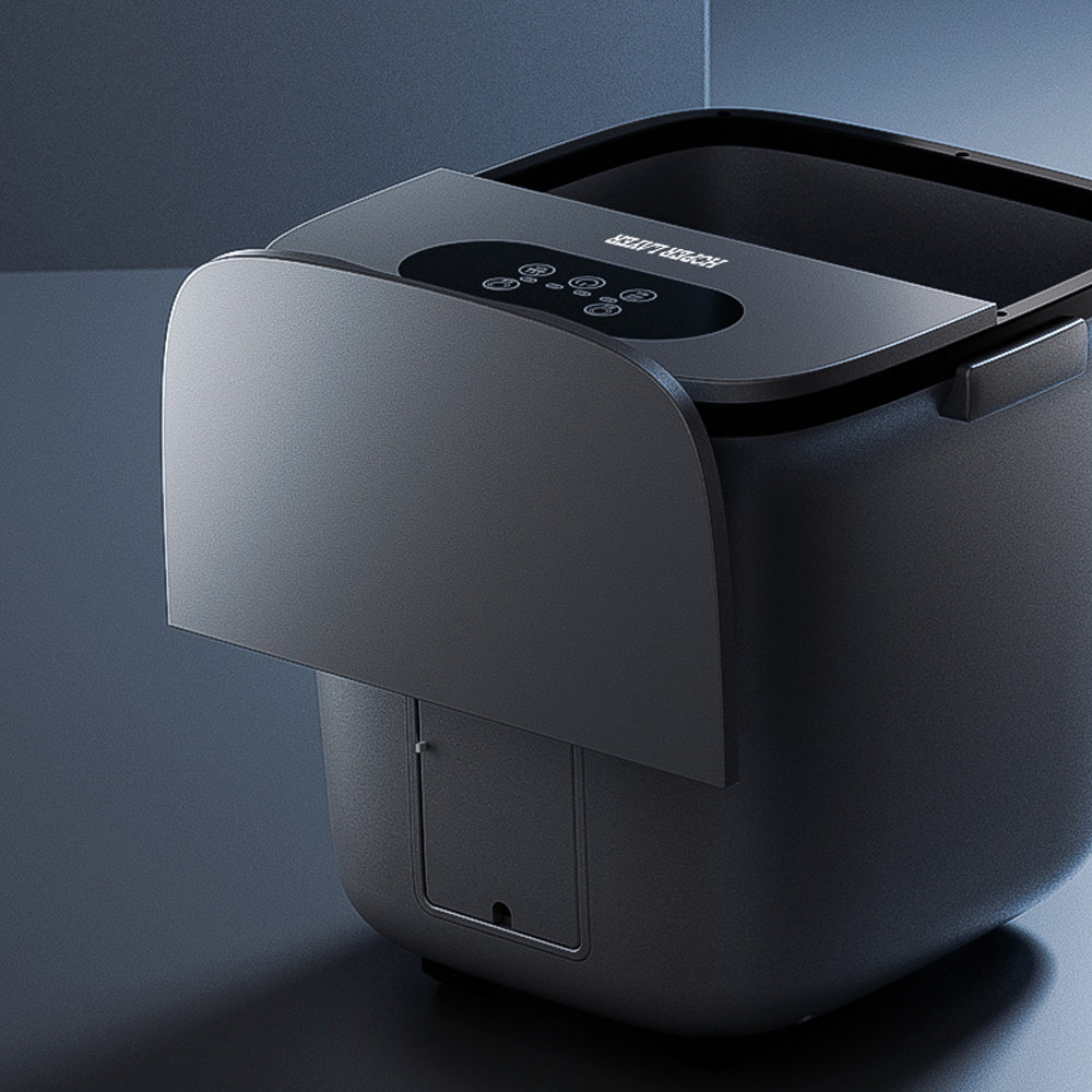 Black printer on a dark gray background