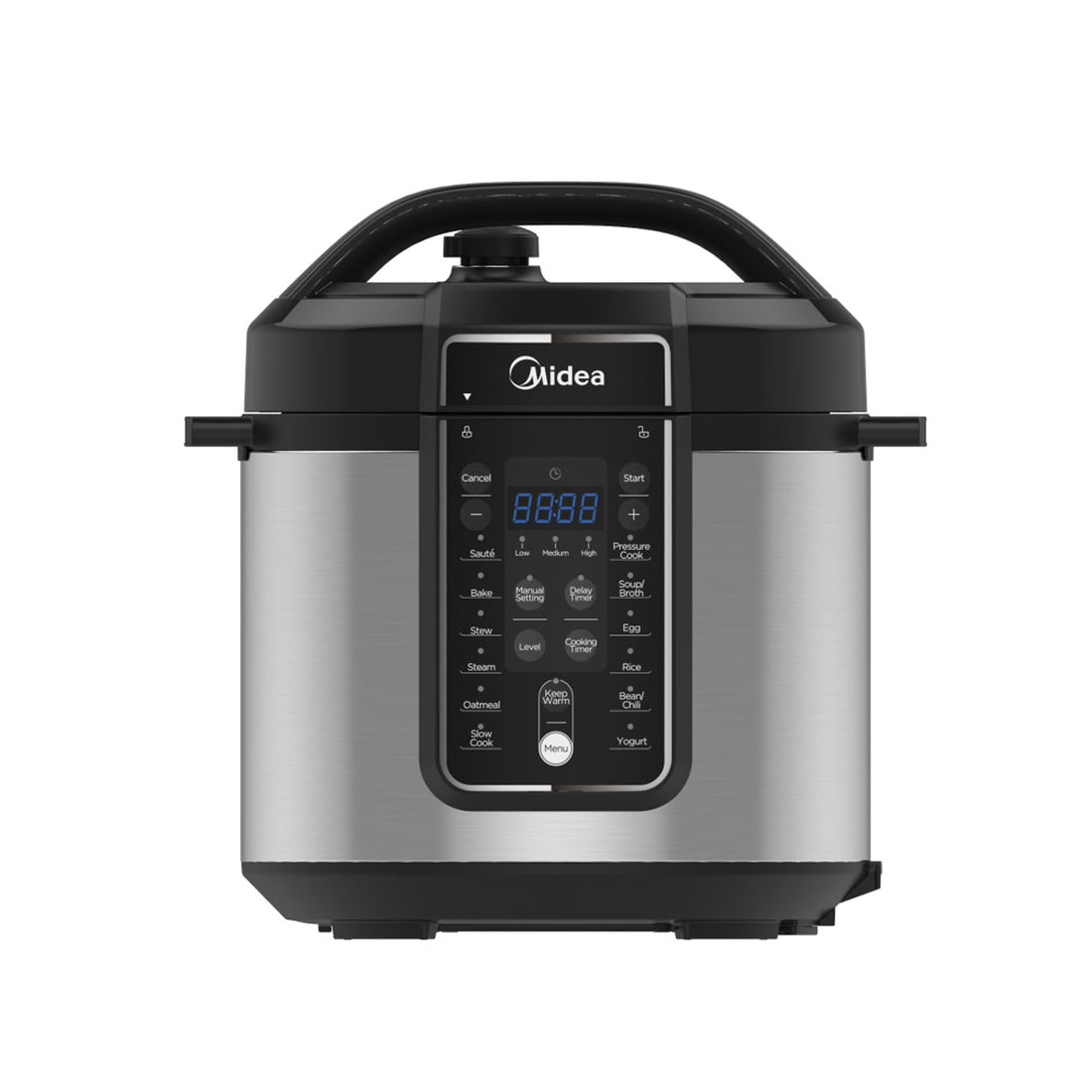 Midea pressure cooker on a white background