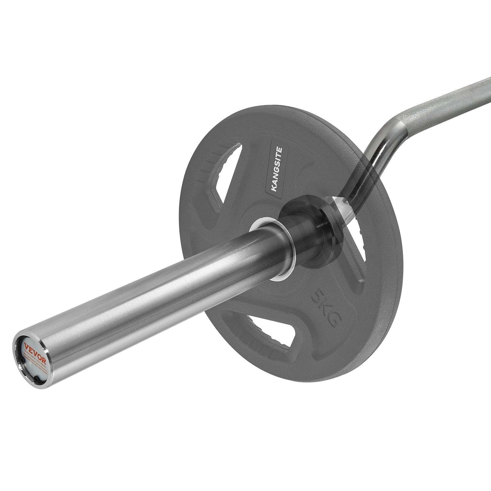 Barbell with weight plates on a white background