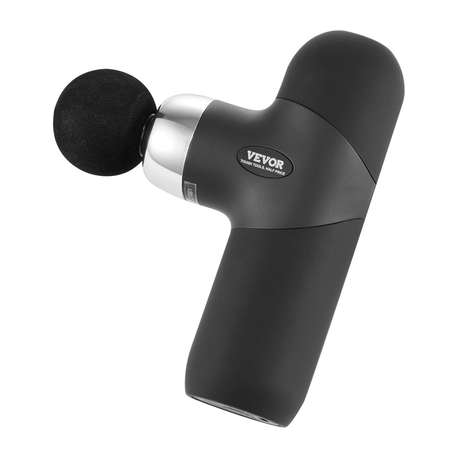 Black massage gun with Vevor branding on a white background