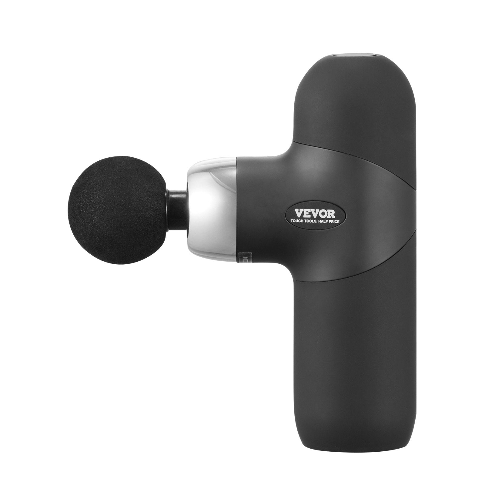 Black massage gun with Vevor branding on a white background
