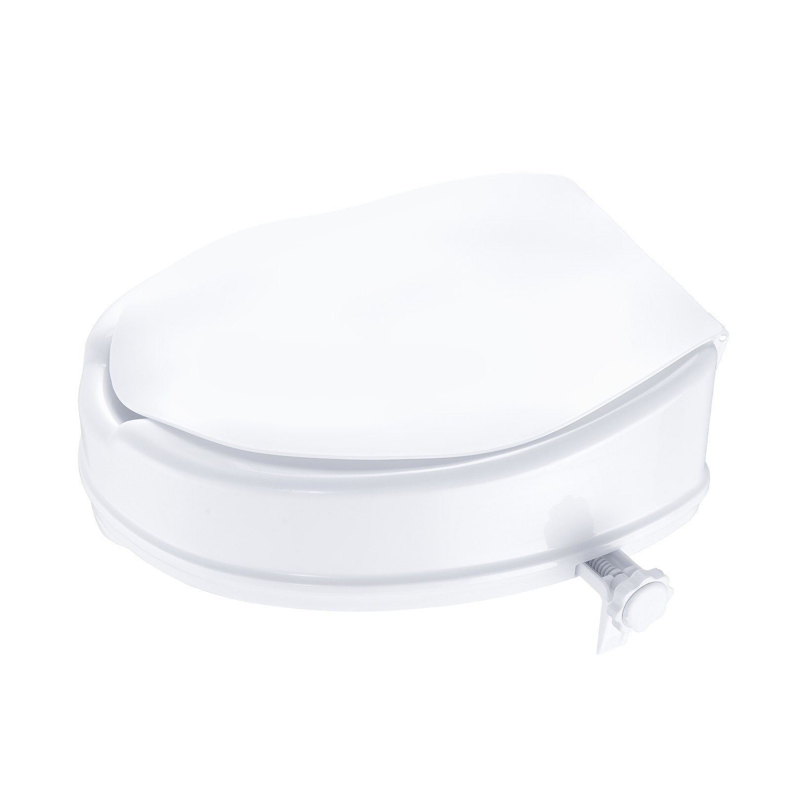 White toilet seat on a white background