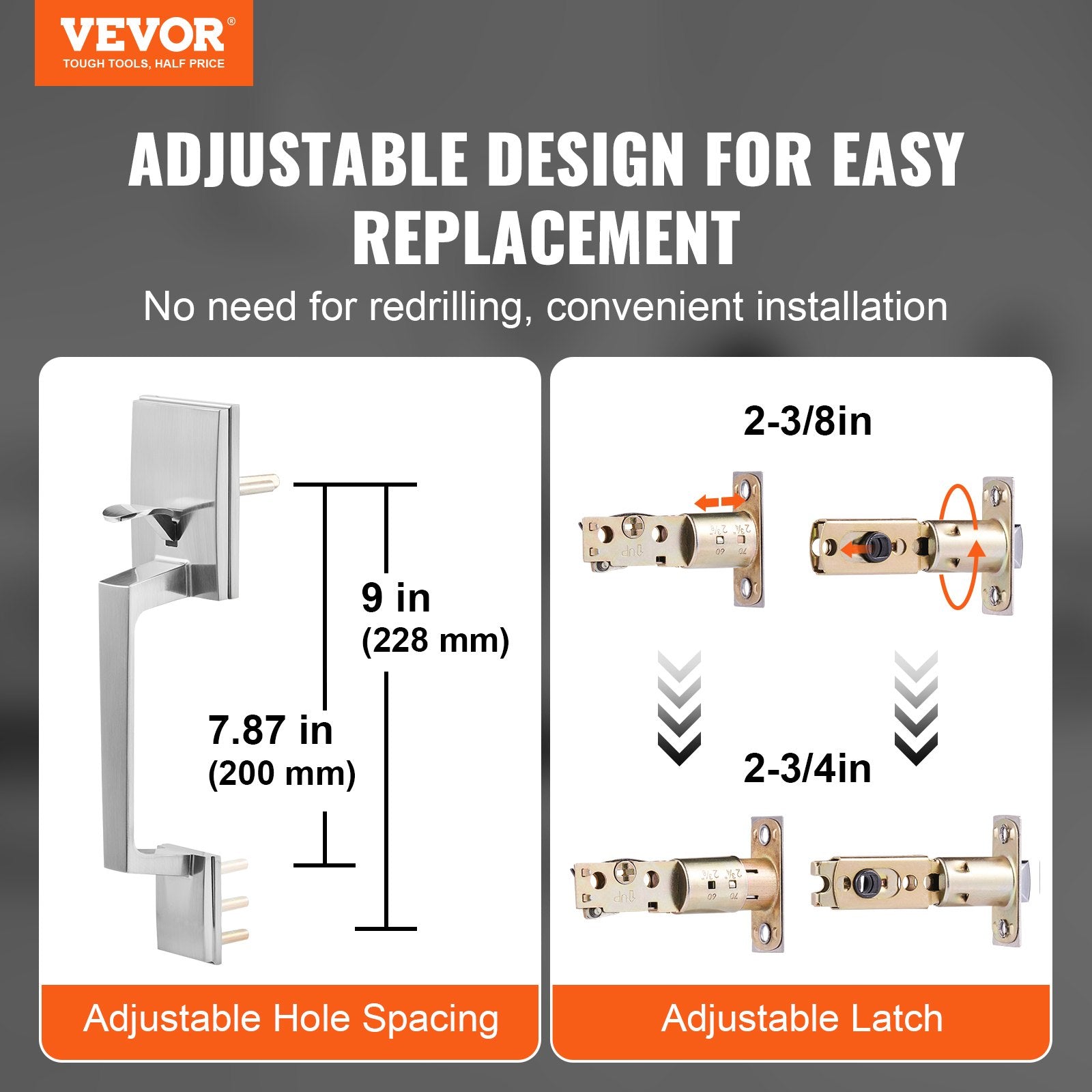 VEVOR Double Door Handle Set