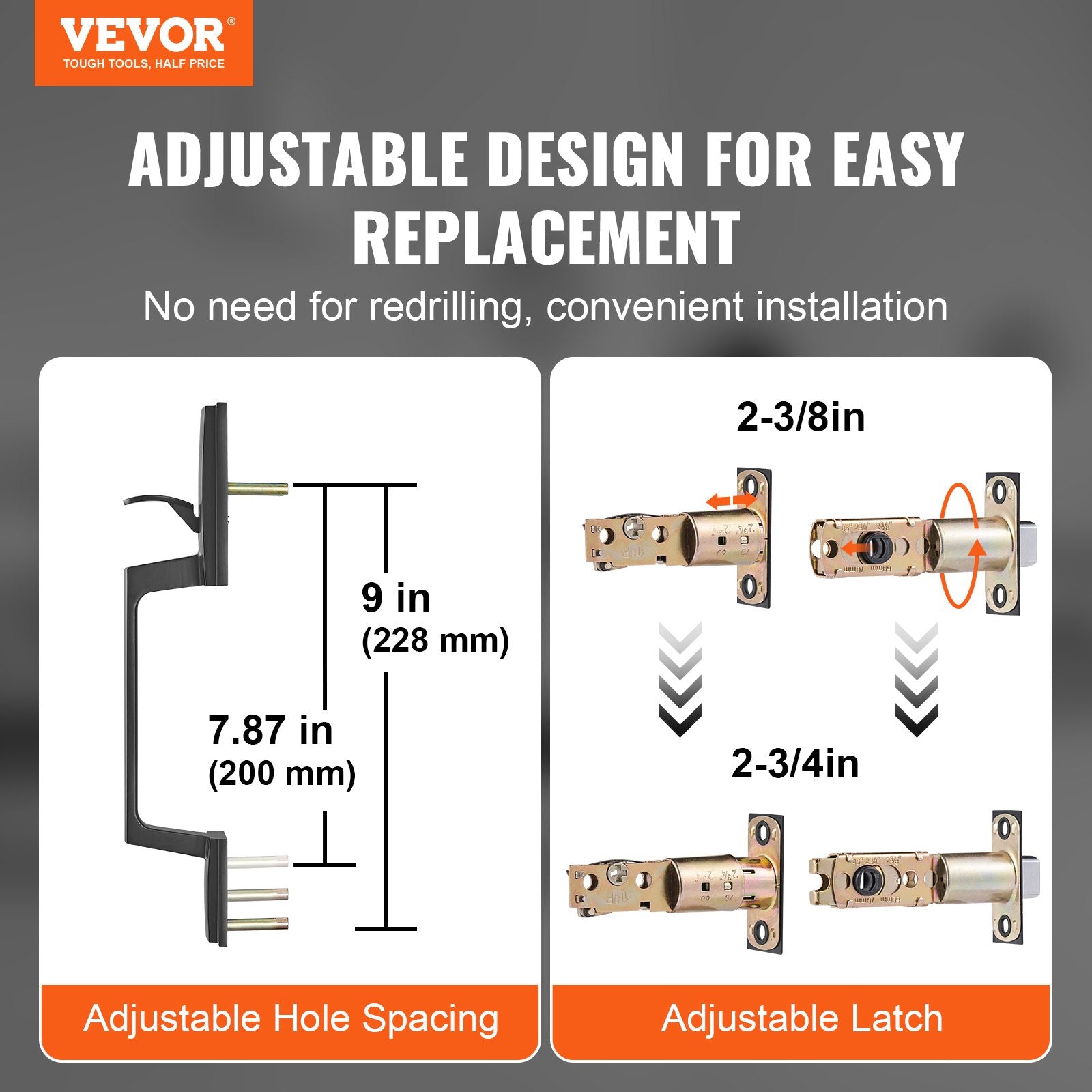 VEVOR Double Door Handle Set