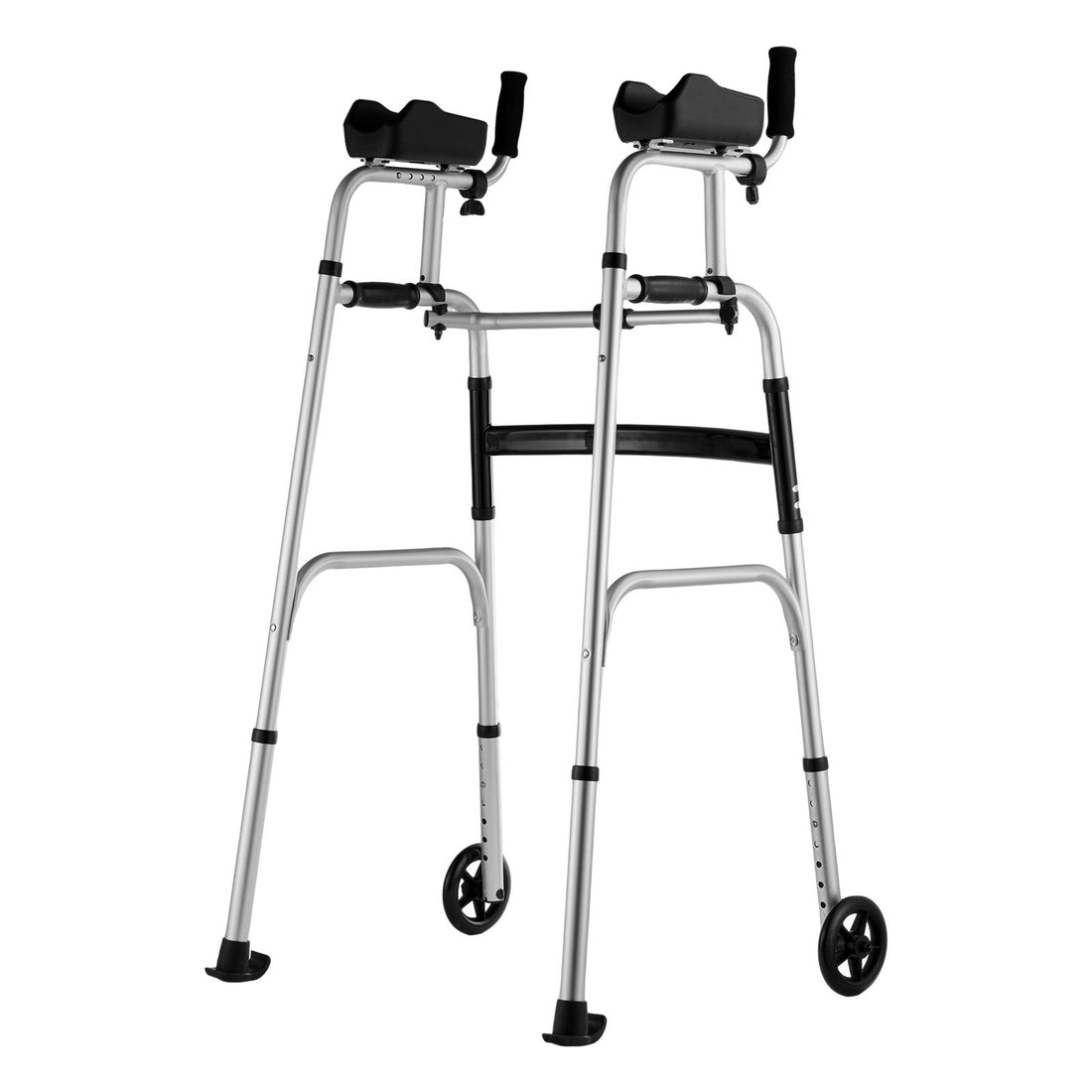 Two walkers with wheels on a white background