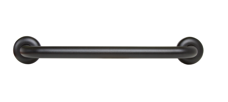 Black grab bar on a white background